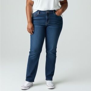 Talbots Petites Dark Wash Simply Flattering Collection Boyfriend Jeans -Size 14P